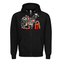 Black Christmas Zebra Baby And Mama Zipper Hoodie - LillyAllenDesigns