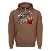 Chestnut Christmas Zebra Baby And Mama Zipper Hoodie - LillyAllenDesigns