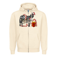 Sandshell Christmas Zebra Baby And Mama Zipper Hoodie - LillyAllenDesigns