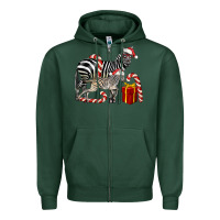 Sports Green Christmas Zebra Baby And Mama Zipper Hoodie - LillyAllenDesigns