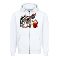White Christmas Zebra Baby And Mama Zipper Hoodie - LillyAllenDesigns