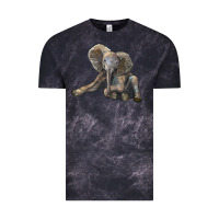 Cloud Black Baby Elephant Vintage Tee - LillyAllenDesigns