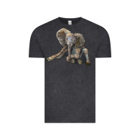Vintage Black Baby Elephant Vintage Tee - LillyAllenDesigns