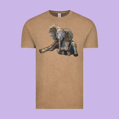 Baby Elephant Vintage Tee Designed By Lillyallendesigns