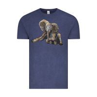 Vintage Denim Baby Elephant Vintage Tee - LillyAllenDesigns