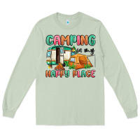 Matcha camping is my happy place Long Sleeve Tee - MaliasSmallBusiness