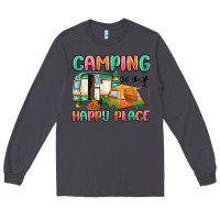Smoke camping is my happy place Long Sleeve Tee - MaliasSmallBusiness
