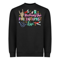 Black rocking the phlebotomist life Heavyweight Sweatshirt - MaliasSmallBusiness
