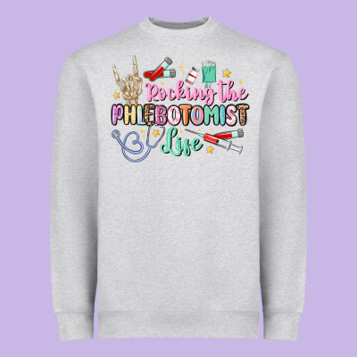Rocking The Phlebotomist Life Heavyweight Sweatshirt Designed By Maliassmallbusiness
