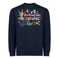 Navy rocking the phlebotomist life Heavyweight Sweatshirt - MaliasSmallBusiness