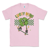 Bubblegum Pink lucky dude Classic Tee - MaliasSmallBusiness