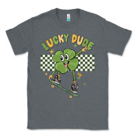Charcoal Heather lucky dude Classic Tee - MaliasSmallBusiness
