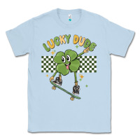 Dusty Blue lucky dude Classic Tee - MaliasSmallBusiness