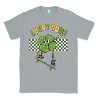 Heather Grey lucky dude Classic Tee - MaliasSmallBusiness