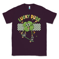 Plum lucky dude Classic Tee - MaliasSmallBusiness