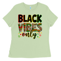Matcha Black vibes only juneteenth Ladies Tee - Zillion Design Studio