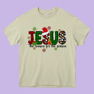 Jesus The Season For The Season Heavy Core Tee Designed By Cowhidedigitalart