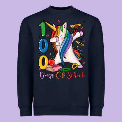 100 Days Of School Heavyweight Sweatshirt Designed By Maliassmallbusiness