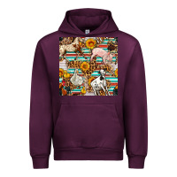 Mauve Wine Western Leopard Farm Animals Seamless Pattern Urban Hoodie - FaDigitalArtStudio