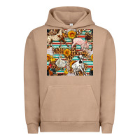 Pigment Burro Western Leopard Farm Animals Seamless Pattern Urban Hoodie - FaDigitalArtStudio