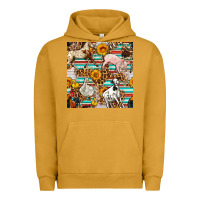 Pigment Peanut Butter Western Leopard Farm Animals Seamless Pattern Urban Hoodie - FaDigitalArtStudio