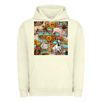 Pigment Pistachio Western Leopard Farm Animals Seamless Pattern Urban Hoodie - FaDigitalArtStudio