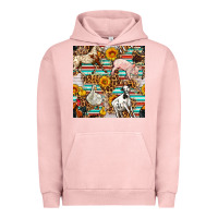 Pigment Salmon Western Leopard Farm Animals Seamless Pattern Urban Hoodie - FaDigitalArtStudio