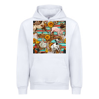 White Western Leopard Farm Animals Seamless Pattern Urban Hoodie - FaDigitalArtStudio