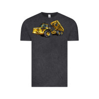 Vintage Black Articulated Hauler Vintage Tee - LillyAllenDesigns