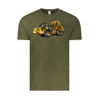 Vintage Olive Articulated Hauler Vintage Tee - LillyAllenDesigns