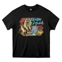 Black raccoon trash panda Heavy Core Tee - BarkalooDesign