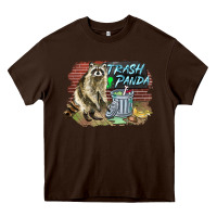 Chocolate Brown raccoon trash panda Heavy Core Tee - BarkalooDesign