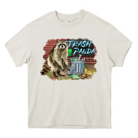 Cream raccoon trash panda Heavy Core Tee - BarkalooDesign