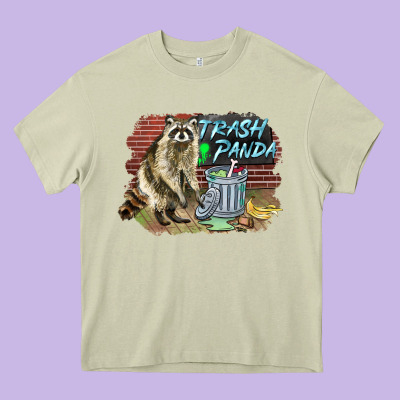 Raccoon Trash Panda Heavy Core Tee Designed By Barkaloodesign