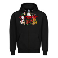 Black Counselor Christmas Zipper Hoodie - LillyAllenDesigns