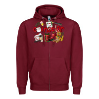 Burgundy Counselor Christmas Zipper Hoodie - LillyAllenDesigns