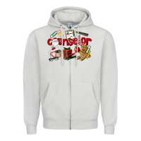 Dove Grey Counselor Christmas Zipper Hoodie - LillyAllenDesigns