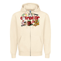 Sandshell Counselor Christmas Zipper Hoodie - LillyAllenDesigns