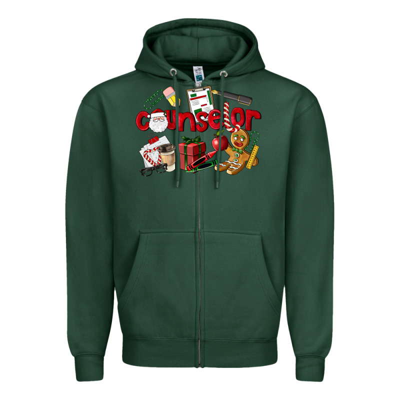 Counselor Christmas Zipper Hoodie by LillyAllenDesigns | Teevron