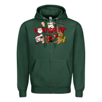 Sports Green Counselor Christmas Zipper Hoodie - LillyAllenDesigns