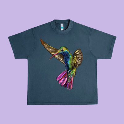 Broad Billed Hummingbird Urban Heavy Tee Designed By Lillyallendesigns