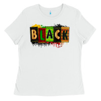 White Black juneteenth Ladies Tee - Zillion Design Studio