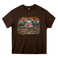 Chocolate Brown mom pig Heavy Core Tee - SublimationCraftShop