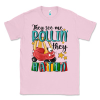 Bubblegum Pink they see me rollin' they hatin' Classic Tee - MaliasSmallBusiness