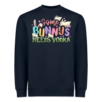 Navy some bunnys needs vodka Heavyweight Sweatshirt - MaliasSmallBusiness