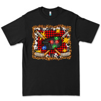 Black hockey christmas with lights and stars Premium Tee - FaDigitalArtStudio