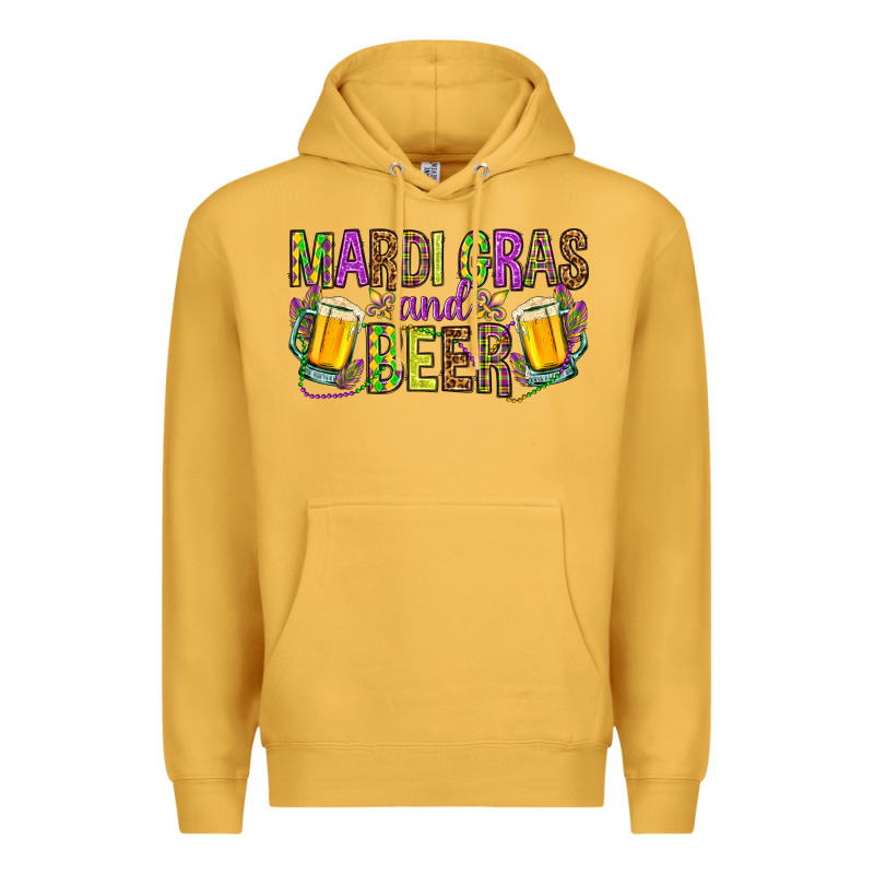 Mardi Gras And Beer Hjf Premium Hoodie by HowdyJamesFarm | Teevron