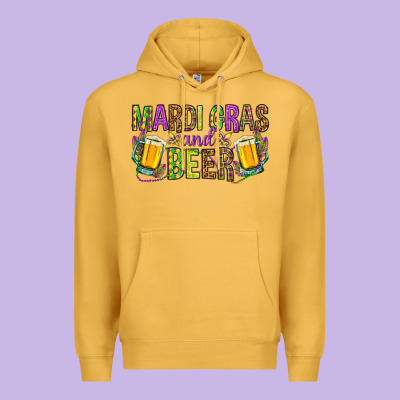 Mardi Gras And Beer Hjf Premium Hoodie Designed By Howdyjamesfarm