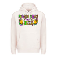 Pale Pink mardi gras and beer hjf Premium Hoodie - HowdyJamesFarm
