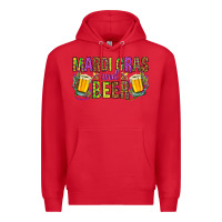 Red mardi gras and beer hjf Premium Hoodie - HowdyJamesFarm